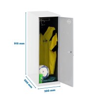 Simonrack Spind SIMONLOCKER DISM SINGLE weiß, grau...