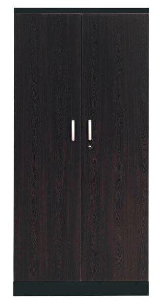 Gürkan Stahlschrank 100126 tiefschwarz, wenge 4 Fachböden 92,0 x 42,0 x 195,0 cm, aufgebaut, 1 St.