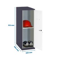 Simonrack Spind SIMONLOCKER DISM anthrazit, weiß 8425437116742, 1 Schließfach 30,0 x 50,0 x 91,5 cm