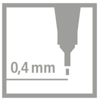 STABILO point 88 NEON Fineliner farbsortiert 0,4 mm, 6 St.