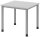 HAMMERBACHER HS08 höhenverstellbarer Schreibtisch lichtgrau quadratisch, 4-Fuß-Gestell silber 80,0 x 80,0 cm