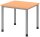 HAMMERBACHER HS08 höhenverstellbarer Schreibtisch buche quadratisch, 4-Fuß-Gestell silber 80,0 x 80,0 cm