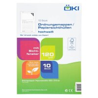 ÖKI Sichthüllen Ordo DIN A4 weiß glatt 120 g/qm, 100 St.