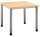 HAMMERBACHER HS08 höhenverstellbarer Schreibtisch ahorn quadratisch, 4-Fuß-Gestell silber 80,0 x 80,0 cm