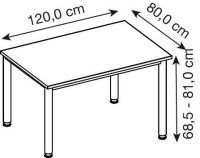 HAMMERBACHER HS12 höhenverstellbarer Schreibtisch...