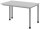 HAMMERBACHER HS12 höhenverstellbarer Schreibtisch lichtgrau rechteckig, 4-Fuß-Gestell silber 120,0 x 80,0 cm