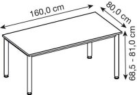 HAMMERBACHER HS16 höhenverstellbarer Schreibtisch...