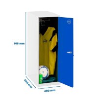 Simonrack Spind SIMONLOCKER DISM SINGLE weiß, blau 8425437118036, 1 Schließfach 40,0 x 50,0 x 91,5 cm