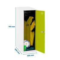 Simonrack Spind SIMONLOCKER DISM SINGLE weiß, grün 8425437118081, 1 Schließfach 40,0 x 50,0 x 91,5 cm