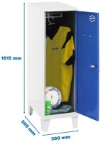 Simonrack Spind SIMONLOCKER DISM SINGLE weiß, blau...
