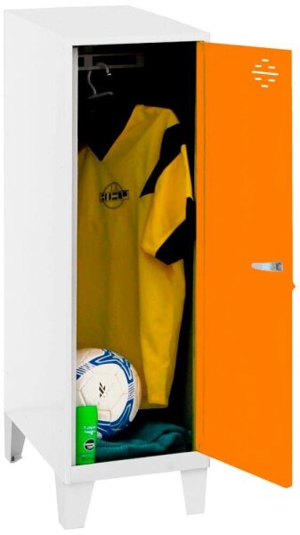 Simonrack Spind SIMONLOCKER DISM SINGLE weiß, orange 8425437120411, 1 Schließfach 30,0 x 50,0 x 101,5 cm