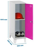 Simonrack Spind SIMONLOCKER DISM SINGLE grau, pink 8425437120732, 1 Schließfach 30,0 x 50,0 x 101,5 cm
