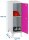 Simonrack Spind SIMONLOCKER DISM SINGLE grau, pink 8425437120732, 1 Schließfach 30,0 x 50,0 x 101,5 cm