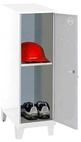 Simonrack Spind SIMONLOCKER DISM SINGLE weiß, grau 8425437120886, 1 Schließfach 30,0 x 50,0 x 101,5 cm