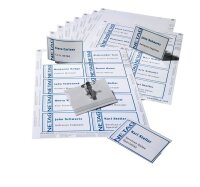 DURABLE Namensschilder mit Kombiklemme 9,0 x 5,4 cm, 20 St.
