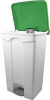 helit Mülleimer 90,0 l weiß, grün, 1 St.