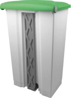 helit Mülleimer 90,0 l weiß, grün, 1 St.