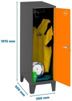 Simonrack Spind SIMONLOCKER DISM anthrazit, orange...
