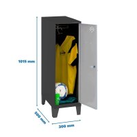 Simonrack Spind SIMONLOCKER DISM SINGLE anthrazit, grau...