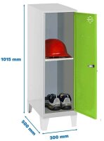 Simonrack Spind SIMONLOCKER DISM SINGLE grau, grün...