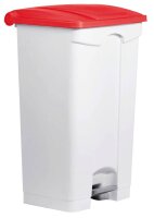 helit Mülleimer 90,0 l weiß, rot, 1 St.