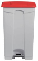 helit Mülleimer 90,0 l weiß, rot, 1 St.