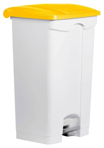 helit Mülleimer 90,0 l weiß, gelb, 1 St.