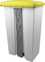helit Mülleimer 90,0 l weiß, gelb, 1 St.