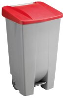 helit Mülleimer 120,0 l grau, rot, 1 St.