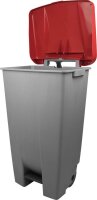 helit Mülleimer 120,0 l grau, rot, 1 St.
