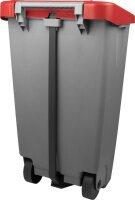 helit Mülleimer 120,0 l grau, rot, 1 St.