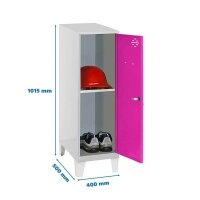 Simonrack Spind SIMONLOCKER DISM grau, pink 8425437122057, 1 Schließfach 40,0 x 50,0 x 101,5 cm