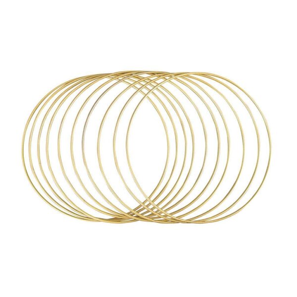 Rayher Metallringe-Set beschichtet gold Ø 20,0 cm, 10 St.