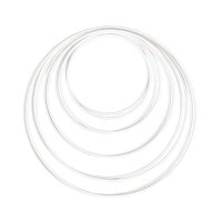 Rayher Metallringe-Set beschichtet weiß Ø je...