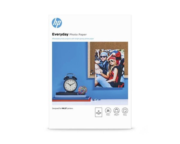 HP Fotopapier Q5451A DIN A4 glänzend 200 g/qm 25 Blatt