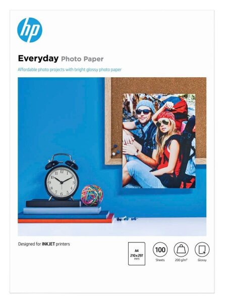 HP Fotopapier Q2510A DIN A4 glänzend 200 g/qm 100 Blatt