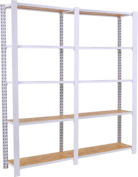 Simonrack Regal OFFICLICK 8425437127335 weiß, braun 160,0 x 30,0 x 210,0 cm  ( 8425437127335 )