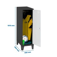 Simonrack Spind SIMONLOCKER DISM anthrazit, weiß 8425437121647, 1 Schließfach 40,0 x 50,0 x 101,5 cm