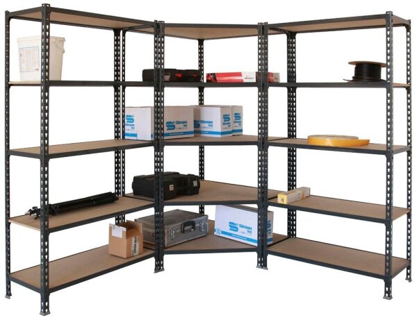 Simonrack Schwerlast-Weitspannregal MADERCLICK 8425437135408 anthrazit 180,0 x 40,0 x 180,0 cm