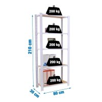 Simonrack Regal OFFICLICK 8425437127328 weiß, braun...