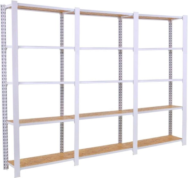 Simonrack Regal OFFICLICK 8425437127342 weiß, braun 240,0 x 30,0 x 210,0 cm  ( 8425437127342 )