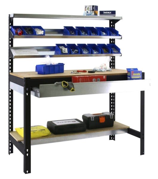 Simonrack Werkbank SIMONWORK BT1 BOX anthrazit 1 Schublade 151,0 x 76,0 x 144,5 cm