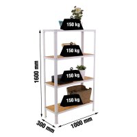 Simonrack Regal SIMONHOME CLICK PLUS 8425437128929 weiß, braun 100,0 x 30,0 x 160,0 cm