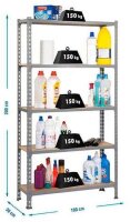 Simonrack Schwerlastregal MADERCLICK PLUS 8435104907474 grau 100,0 x 30,0 x 200,0 cm