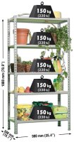 Simonrack Schwerlastregal MADERCLICK 8435104912607 grau...