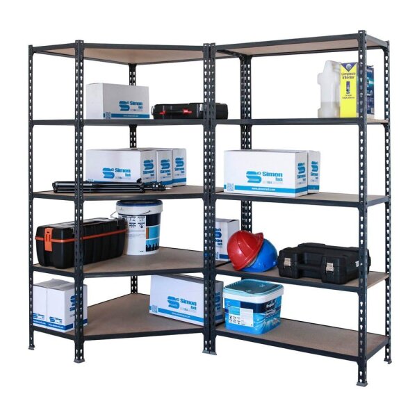 Simonrack Schwerlast-Weitspannregal MADERCLICK 8425437135347 anthrazit 180,0 x 50,0 x 180,0 cm