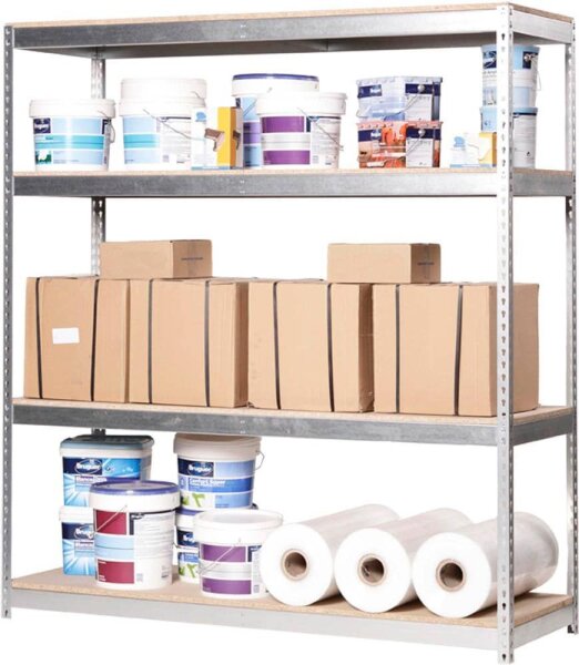 Simonrack Schwerlast-Weitspannregal SIMONFORTE CHIPBOARD 8435104925201 silber 180,0 x 60,0 x 200,0 cm