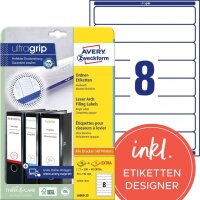 AVERY Zweckform Ordneretiketten L6060-25 weiß, 30...