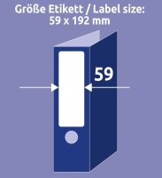 AVERY Zweckform Ordneretiketten L6061-25 weiß, 30 Blatt