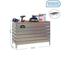 Simonrack Werkbank SIMONWORK BT5 BOX silber 6 Schubladen...